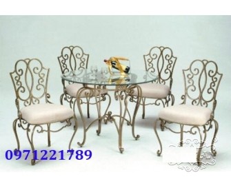 Bàn ghế sắt mỹ thuật BG24