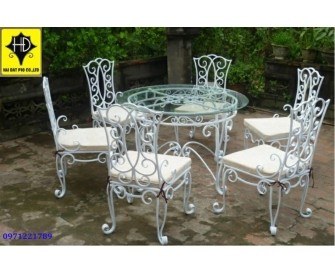 Bàn ghế sắt mỹ thuật BG26