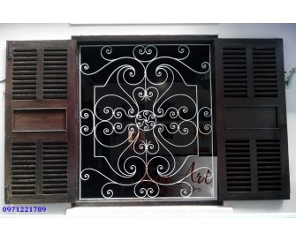 Xen hoa cửa sổ sắt mỹ thuật XH19